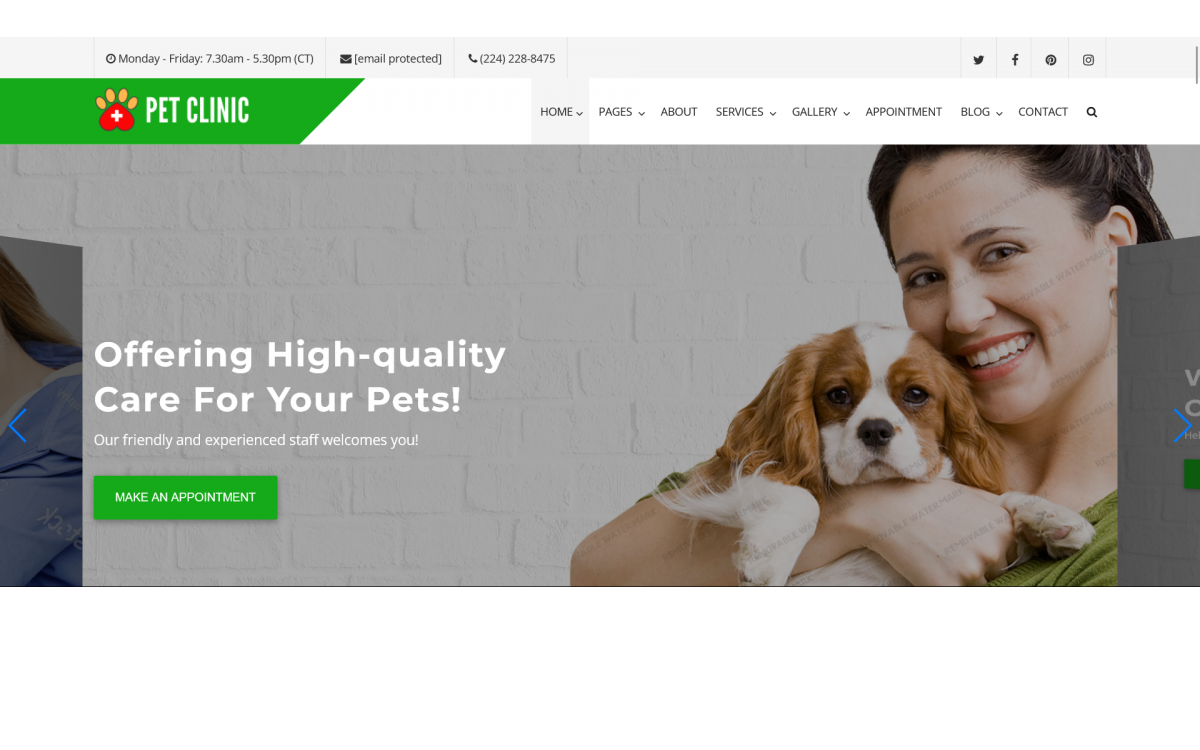 Pet Clinic - Ветеринарная клиника и услуги HTML-шаблон