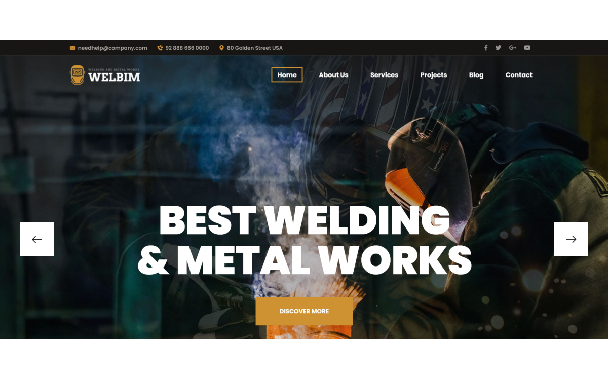 Welbim - HTML-шаблон сварочных услуг